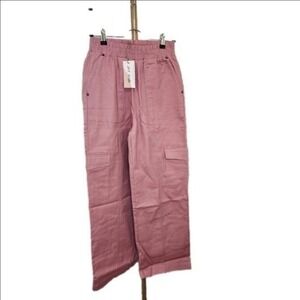 VeryJ Mauve Wide Leg Cargo Pants | Size S | Casual Utility Style